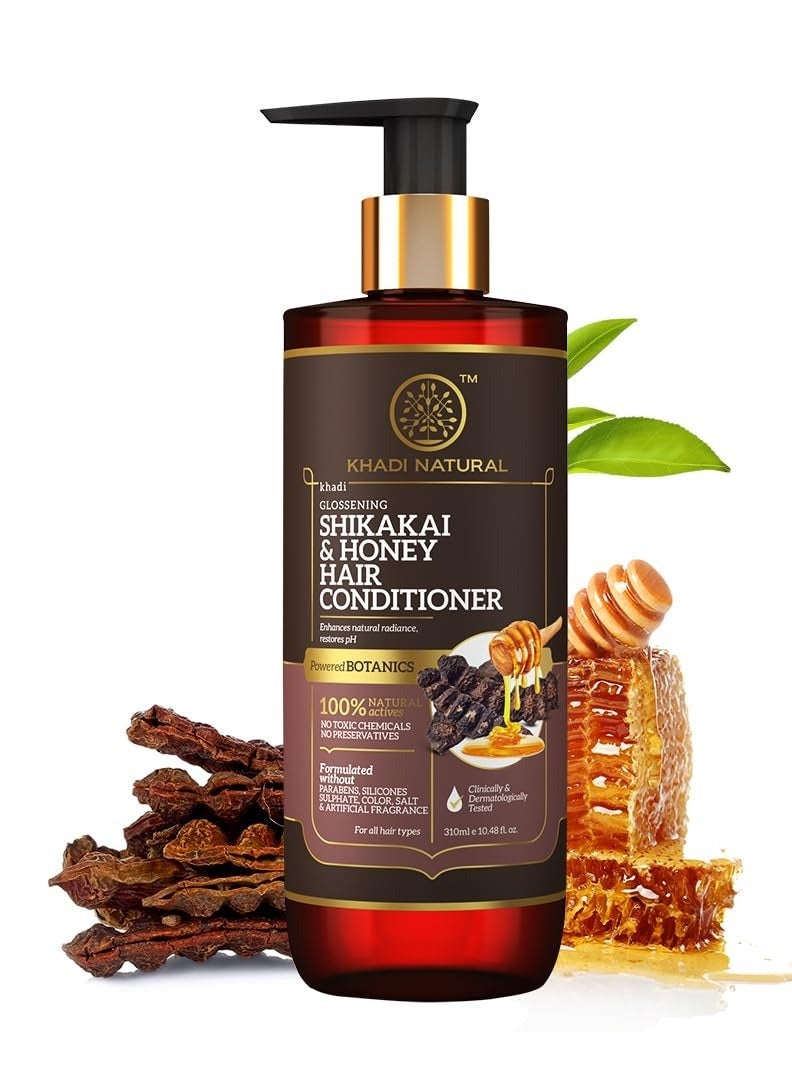 كادي نيتشورال بلسم خادي الطبيعي شيكاكاي والعسل الذي يجعل الشعر غنيا وحريريا يغذي الشعر ويضيف الصحة مناسب لجميع أنواع الشعر نباتات تعمل بالطاقة 310 مل - Image 1