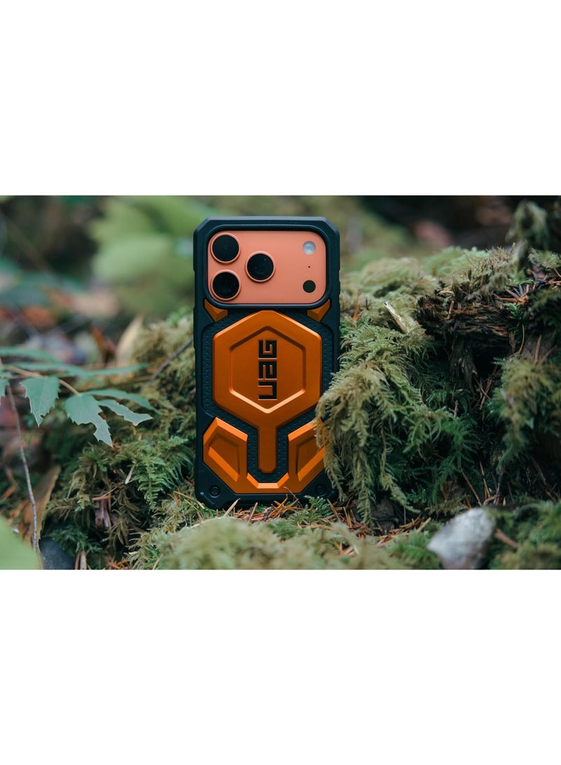 Urban Armor Gear UAG Monarch Pro MagSafe for iPhone 17 Pro MAX Case Cover [25 Feet Drop tested] - Orange - Image 3