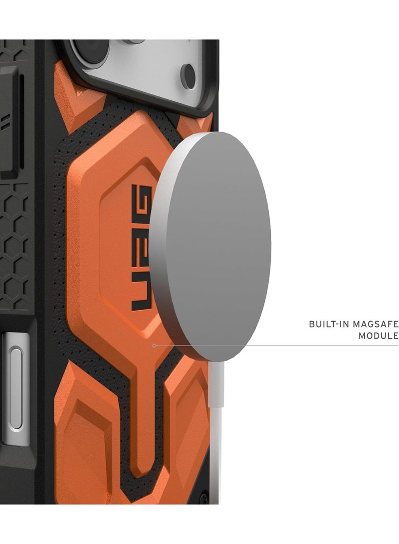 Urban Armor Gear UAG Monarch Pro MagSafe for iPhone 17 Pro MAX Case Cover [25 Feet Drop tested] - Orange - Image 4
