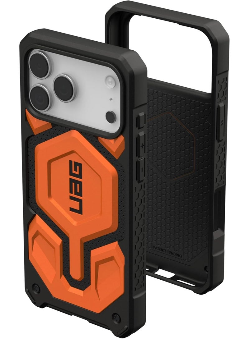 Urban Armor Gear UAG Monarch Pro MagSafe for iPhone 17 Pro MAX Case Cover [25 Feet Drop tested] - Orange - Image 1