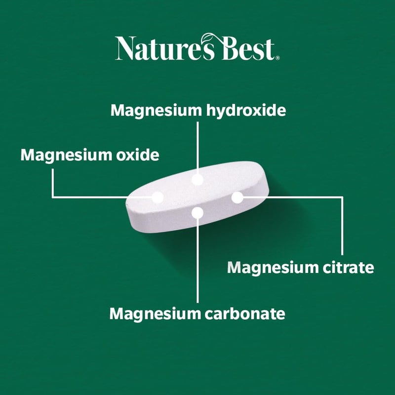 Natures Best MagAsorb Complex 375mg High Strength Magnesium Contributes to The Reduction of Tiredness Fatigue UK Made 180 Vegan Tablets 6 Months Supply - Image 5