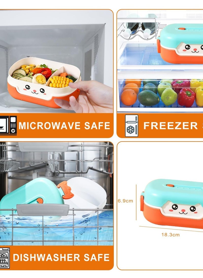 Excefore Lunch Box for Kids, Versatile food and snack container for both kids and adults. Dishwasher and microwave safe. BPA and PVC free. Leakproof design. Available in MIXCOLOR-A.  - Image 5