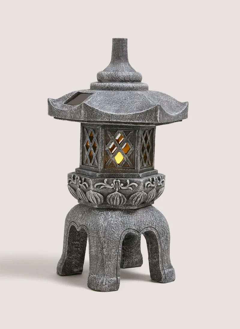 Matalan Solar Chinese Lantern Grey