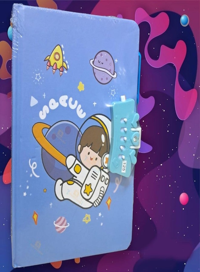 SHREE TECHNESH® Space Astronaut Printed Secret Password Lock Diary for Kids - Image 2