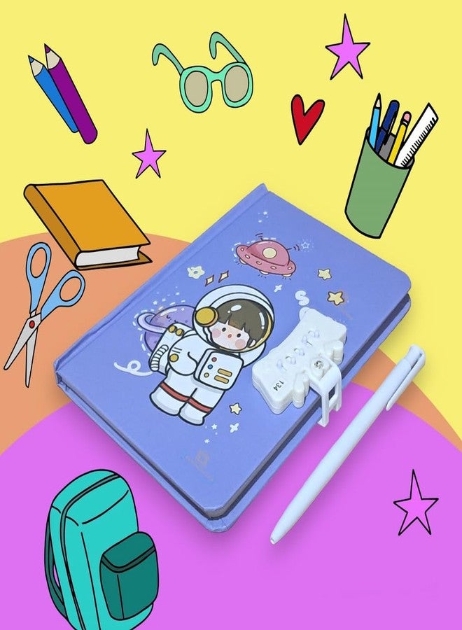 SHREE TECHNESH® Space Astronaut Printed Secret Password Lock Diary for Kids - Image 3