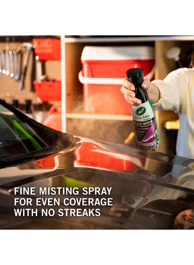 Turtle Wax Slick Shine Quick Mist Detailer 591ml Waterless Wash Ceramic Infused Exterior Cleaner for Car Paint Glass Plastic Chrome Rubber Trim Streak Free Shine Dust Dirt Removal Quick Detail Spray for Cars SUVs Motorcycles Auto Care - Image 5