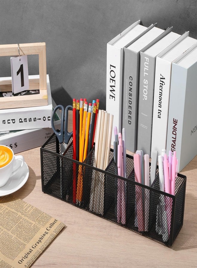 mekueeex 2 Pcs Mesh Desk Organizer Metal Mesh Pen Holder Desktop Stationery Pencil Caddy Organizer Basket - Image 4