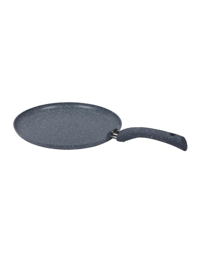 Wonderchef Granite Non-Stick Dosa Tawa 24cm for Kitchen, Non-Toxic, Chemical & PFOA Free, Low-Oil Cooking, Scratch-Resistant, Gas Stove & Induction Friendly, Soft-Touch Handle, 2-Yr Warranty, Grey - Image 1