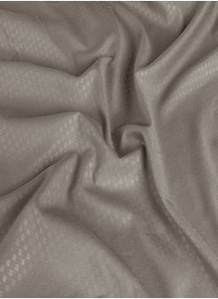 PACHA HOME Plain sheet set with fabric pattern - color: Greige -Size: 240*270+2 pillowcases.  - Image 2