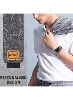 Woven Fabric Cloth Band Compatible with Apple Watch Bands 38mm 40mm 41mm 42mm 44mm 45mm 49mm, Adjustable Breathable Sport Strap for iWatch Ultra Series 8/7/6/5/4/3/2/1 SE Women Men
