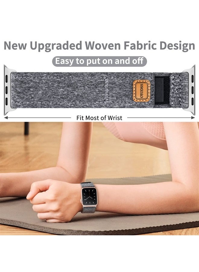 OYODSS - Woven Fabric Cloth Band Compatible with Apple Watch Bands 38mm 40mm 41mm 42mm 44mm 45mm 49mm, Adjustable Breathable Sport Strap for iWatch Ultra Series 8/7/6/5/4/3/2/1 SE Women Men - Image 1