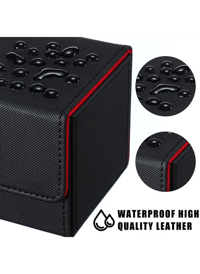 Vicenpal 8 Pack Card Deck Case Bulk Sleeved Leather Boxes Magnetic Game Box With Sleeves For 100 Plus Playing Cards Commander Compatible Mtg/ Tcg Horizontal Colors Orangebluewhitegreen  - Image 4