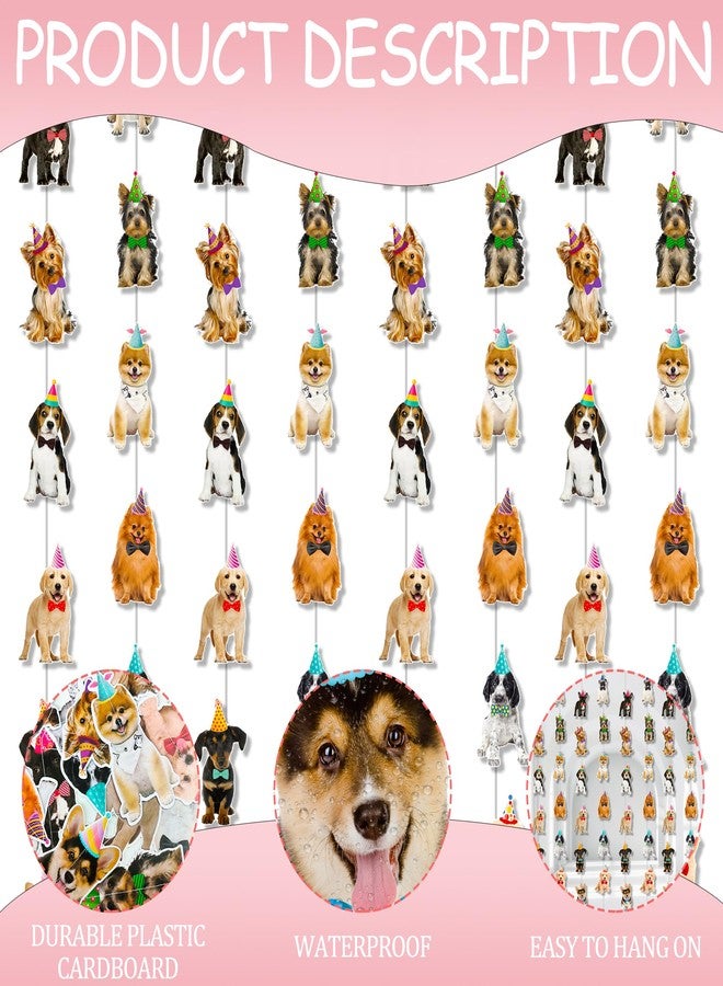 umoni Dog Party Garlands Dog Birthday Decorations 8PCS Puppy Hanging Garland Puppy Paper Banner Decorations for Pet Theme Ceiling Decor Baby Shower Party Supplies - Image 2