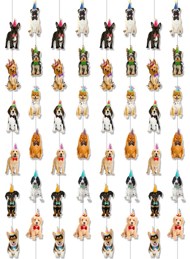 umoni Dog Party Garlands Dog Birthday Decorations 8PCS Puppy Hanging Garland Puppy Paper Banner Decorations for Pet Theme Ceiling Decor Baby Shower Party Supplies - Image 1