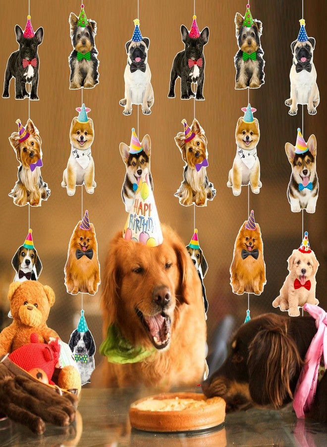 umoni Dog Party Garlands Dog Birthday Decorations 8PCS Puppy Hanging Garland Puppy Paper Banner Decorations for Pet Theme Ceiling Decor Baby Shower Party Supplies - Image 5