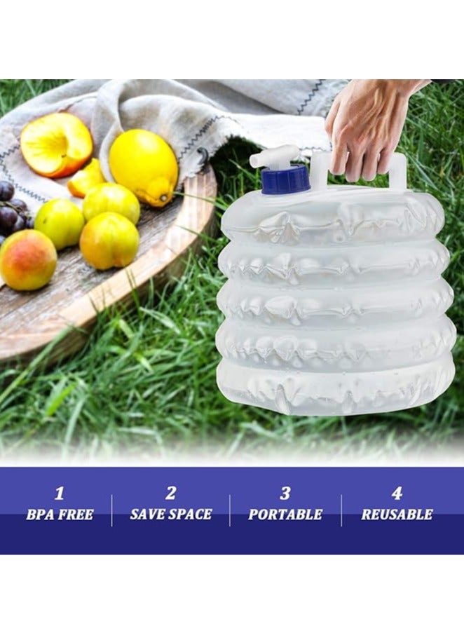 general Foldable Water Container Foldable Portable Water Carrier with Faucet 10L Outdoor Bucket for Sports, Camping, Hiking, Picnic, BBQ - Image 2