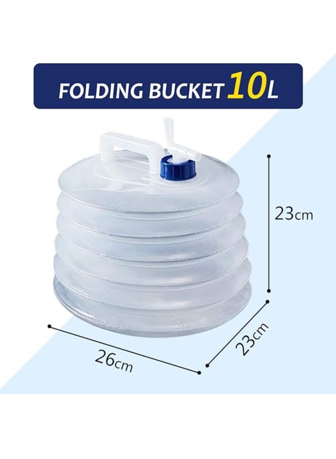 general Foldable Water Container Foldable Portable Water Carrier with Faucet 10L Outdoor Bucket for Sports, Camping, Hiking, Picnic, BBQ - Image 5