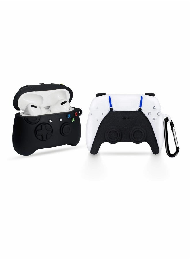 Generic Game Controller Airpods Pro Case, 3D Cute Fashion Cool Design Airpods Pro Cover, Unique Stylish Funny Protective Skin Accessories Airpod Pro Silicone Case 2Pack  - Image 1