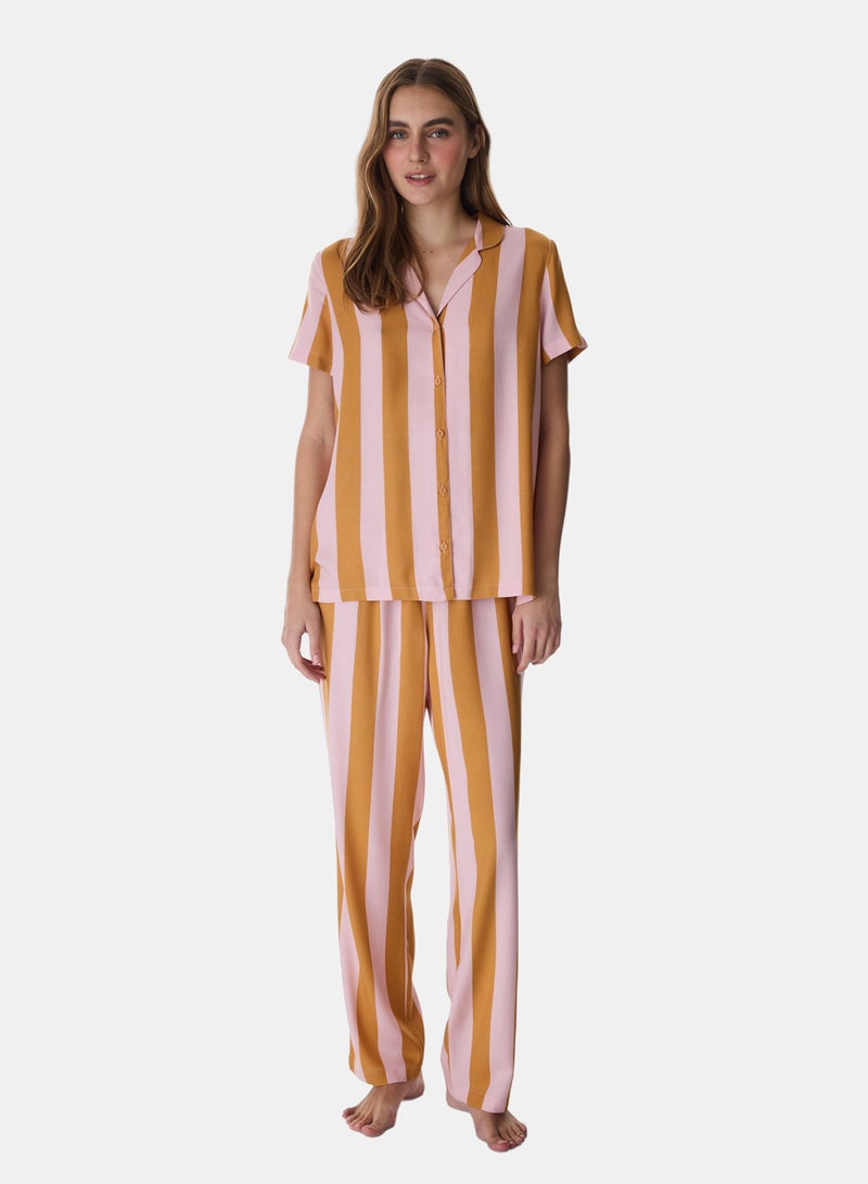 Penti Bella Striped Shirt & Pants Pajama Set - Image 3