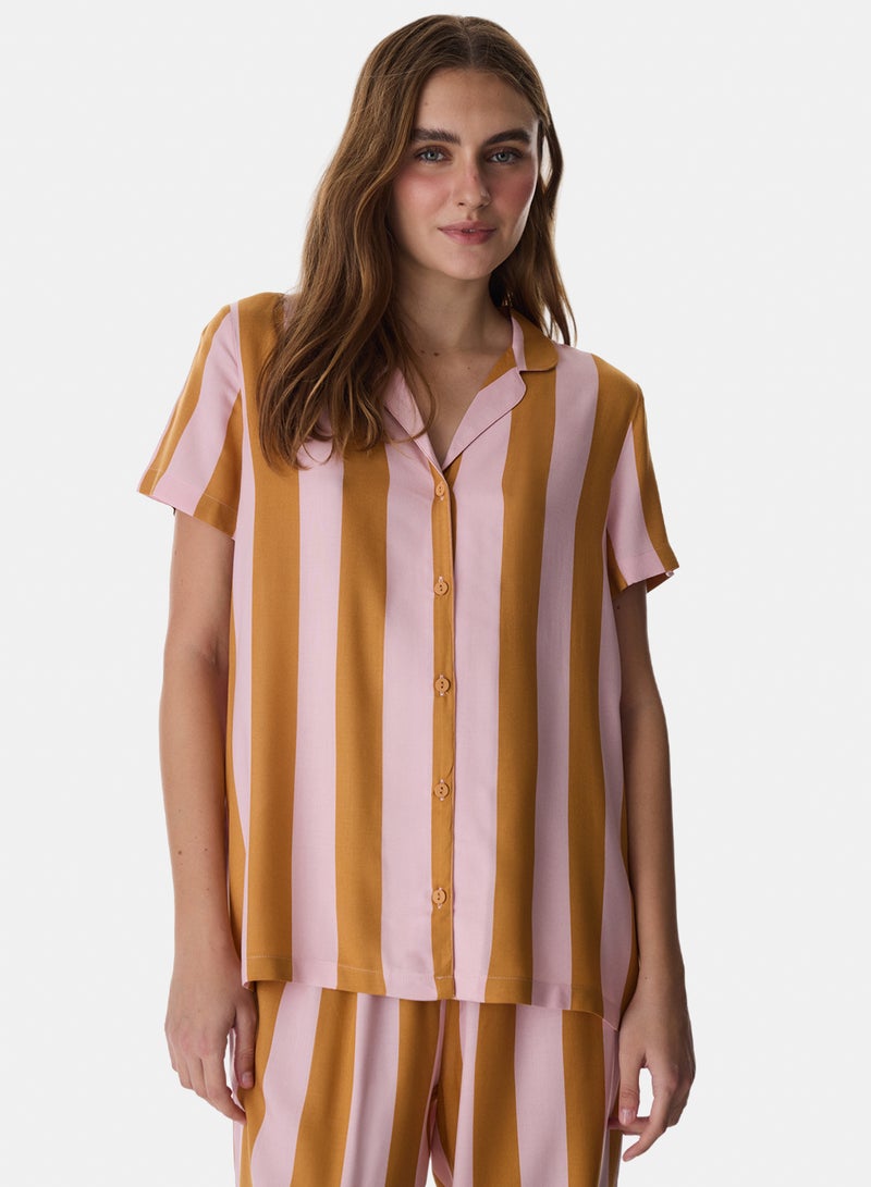 Penti Bella Striped Shirt & Pants Pajama Set - Image 2