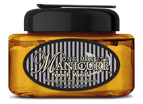 One Minute Manicure "One Minute Manicure ï¿½ Moisturizing Salt Scrub ï¿½ 13 oz ï¿½ Professionally Formulated To Exfoliate, Recondition & Moisturize Skin ï¿½ Enhanced With Botanical Oils & Natural Sea Salts (French Vanilla)" - Image 1