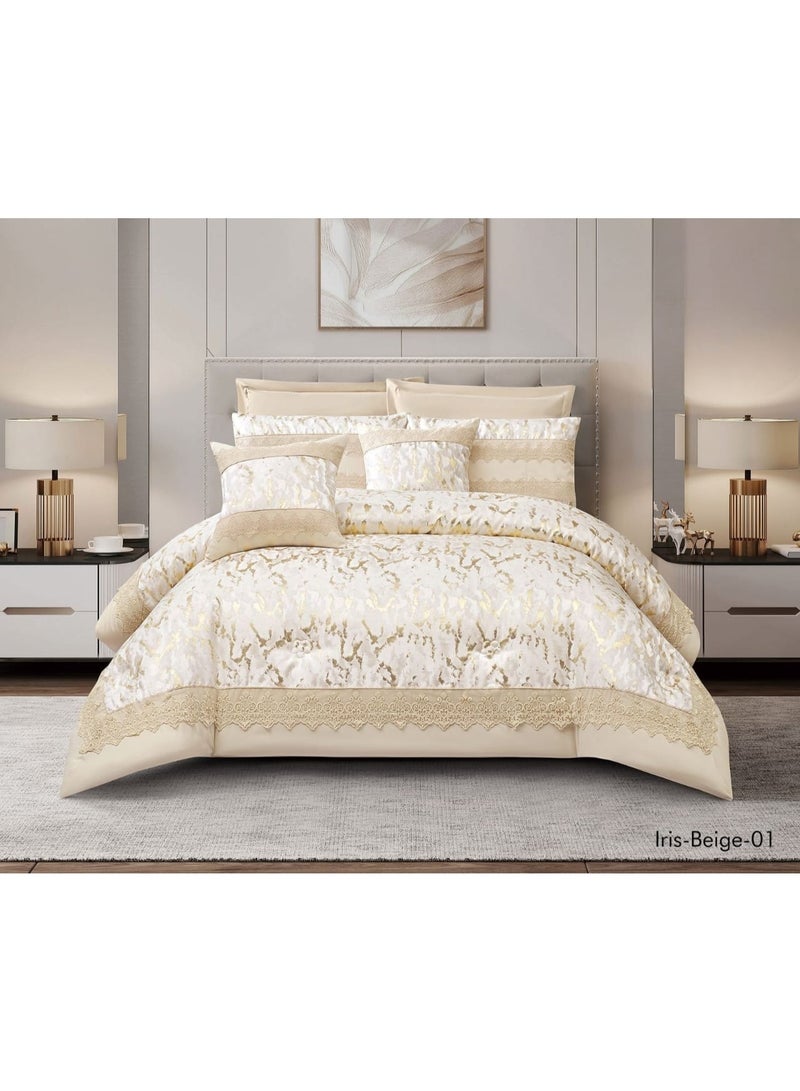 Luxury  double bed sheet with a royal jacquard design and high-quality material