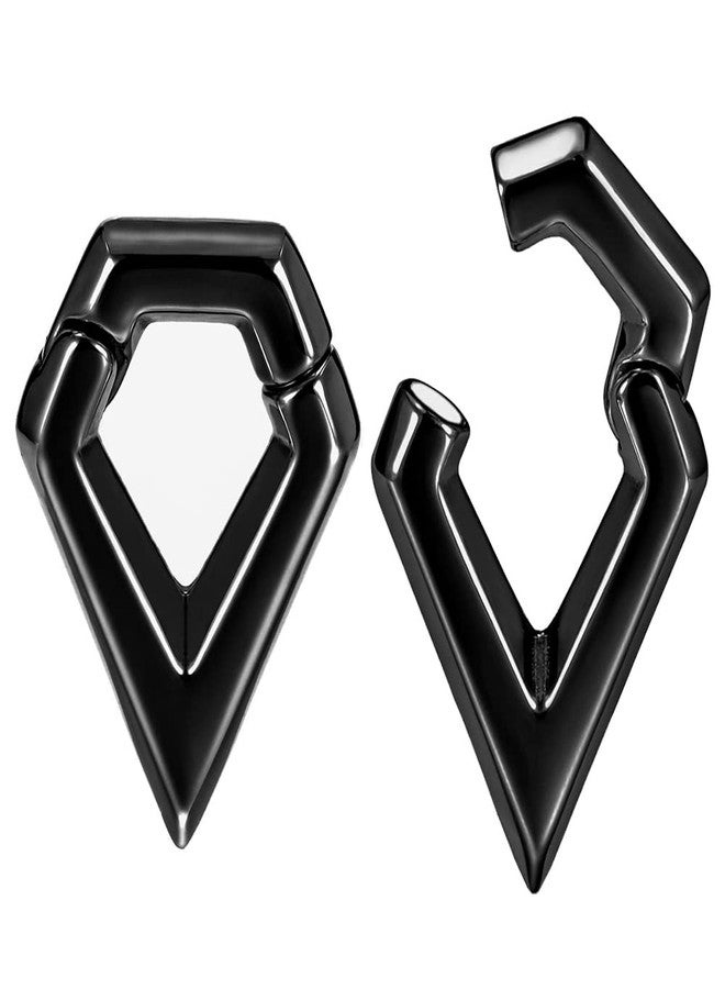 ERKUOO 2 PC Ear Hangers Gauges Stainless Steel Ear Weights Expander Dangle Ear Tunnels Plugs Stretcher Body Piercing Jewelry 0g(8mm) - Image 1