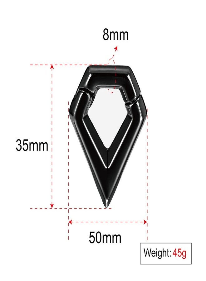 ERKUOO 2 PC Ear Hangers Gauges Stainless Steel Ear Weights Expander Dangle Ear Tunnels Plugs Stretcher Body Piercing Jewelry 0g(8mm) - Image 3