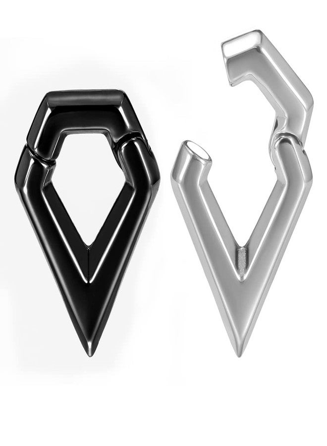 ERKUOO 2 PC Ear Hangers Gauges Stainless Steel Ear Weights Expander Dangle Ear Tunnels Plugs Stretcher Body Piercing Jewelry 0g(8mm) - Image 5