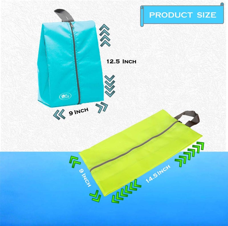 Lify Shoe Storage Organizer Bags Set, Water-Resistant Nylon Fabric with Sturdy Zipper for Traveling (6 Pack) (Navy Blue- 6Pcs) - Image 2