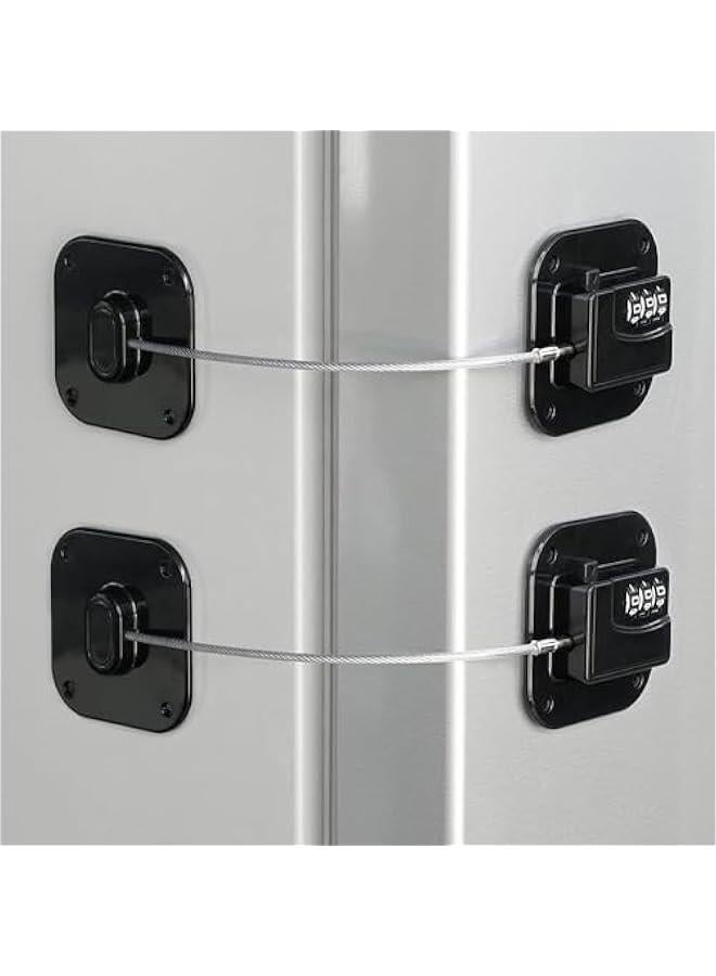 HOOKOR Child Safety Cabinet Lock, 2Pack Safety Windows Locks, Child Safety Fridge/Refrigerator Coded Lock,Nightstand Lock,Office Cabinet, for Drawers,Closets & Door, No Drilling - Image 1