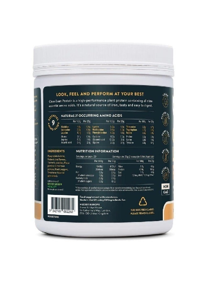 Nuzest Clean Lean Protein, Chai Turmeric  Maca, 500gram, 20 Servings - Image 3