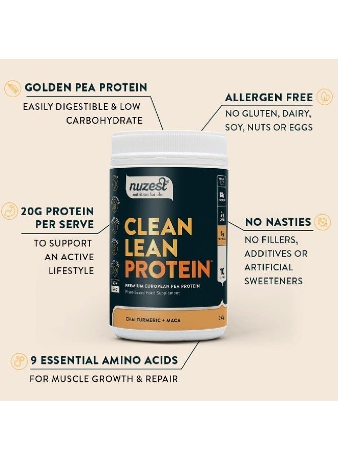 Nuzest Clean Lean Protein, Chai Turmeric  Maca, 500gram, 20 Servings - Image 4