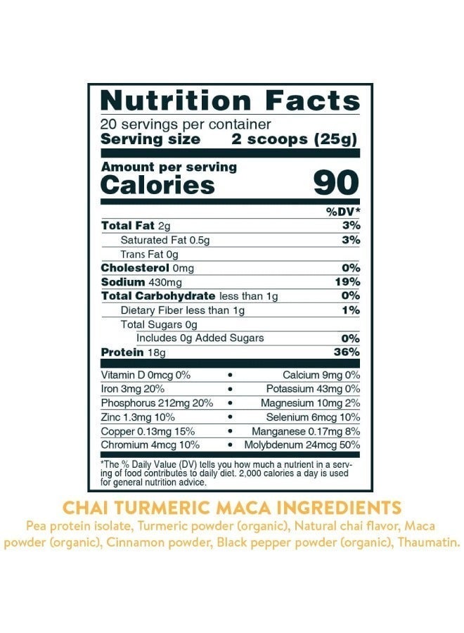 Nuzest Clean Lean Protein, Chai Turmeric  Maca, 500gram, 20 Servings - Image 5