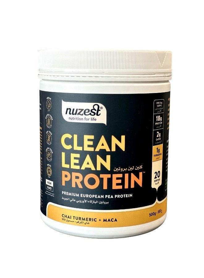 Nuzest Clean Lean Protein, Chai Turmeric  Maca, 500gram, 20 Servings - Image 1