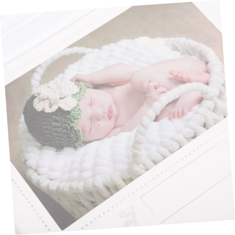 Hand and Footprint Frame 6-inch White Keepsake Photo Frame Newborn Growth Memory Display Nursery Décor - Image 3