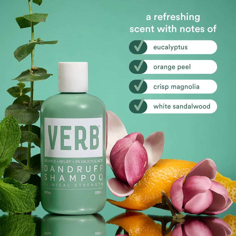 VERBÂ® Dandruff Shampoo - for Gentle Cleansing and Clinical Strength Dandruff Relief with 3% Salicylic Acid, 8 oz - Image 3
