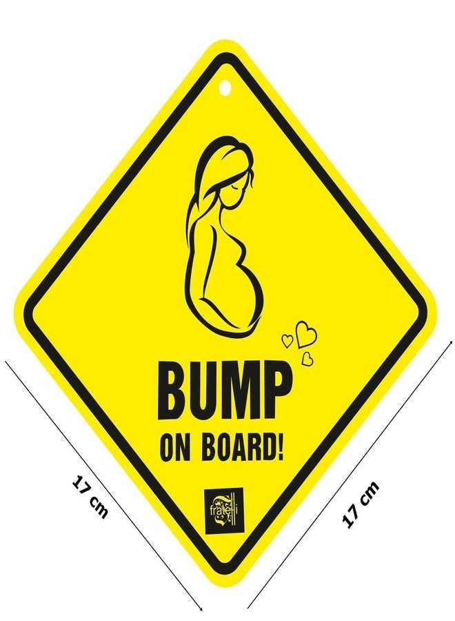 Fratelli Baby On Board -Weatherproof Car Safety Sign indicating a Baby/Infant/Caring Mother on Board-Enhance Road Visibility & Safety-17X17 Cm Size (Bump on Board) - Image 3
