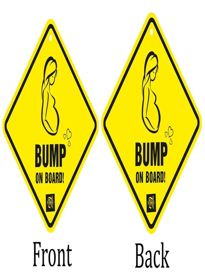 Fratelli Baby On Board -Weatherproof Car Safety Sign indicating a Baby/Infant/Caring Mother on Board-Enhance Road Visibility & Safety-17X17 Cm Size (Bump on Board) - Image 5