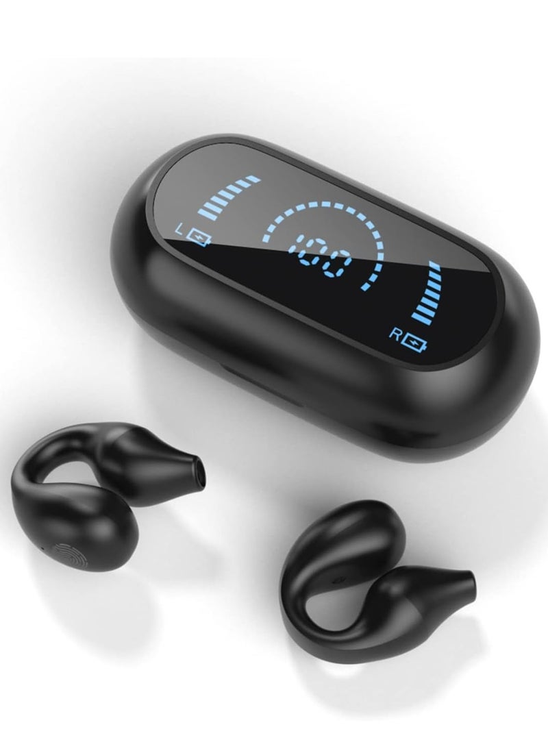 Generic Wireless earbuds Open Ear Headphones Bluetooth Earbuds  Wireless SportEarbuds Bluetooth 5.3 Clip-on earphones Workout Headphones Black  - Image 1