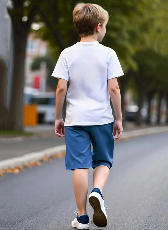 تايك تو مجموعة من شورت وتيشيرت بطبعة جرافيك استوائية