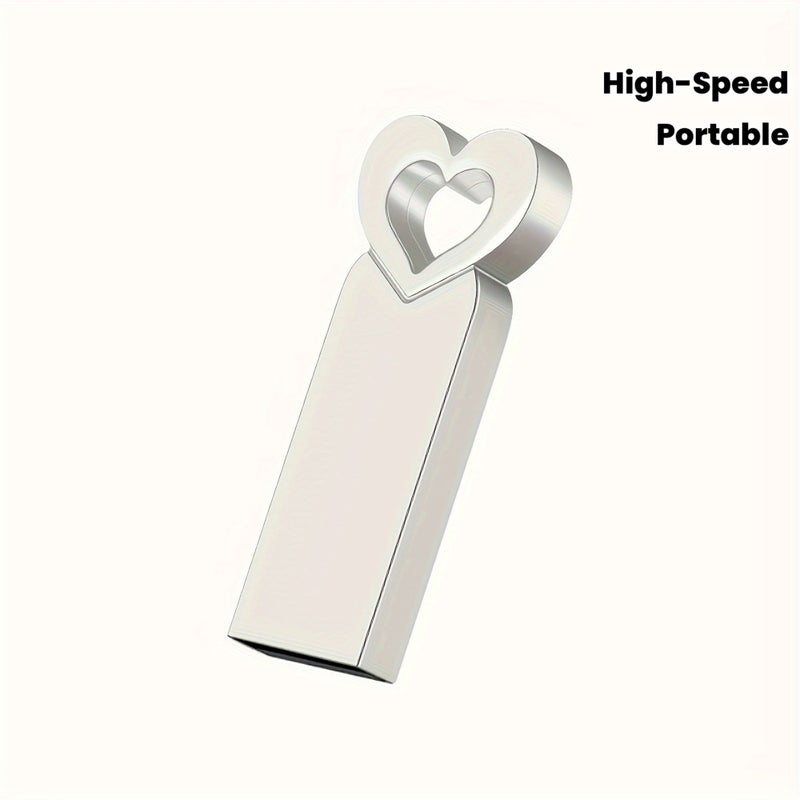 Rose Color 128MB High Speed Mini Metal Love USB Drive Portable Storage For Data Wedding Gift - Image 1