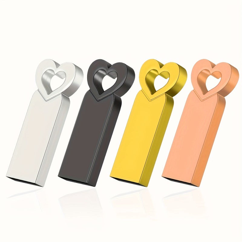 Rose Color 128MB High Speed Mini Metal Love USB Drive Portable Storage For Data Wedding Gift - Image 3