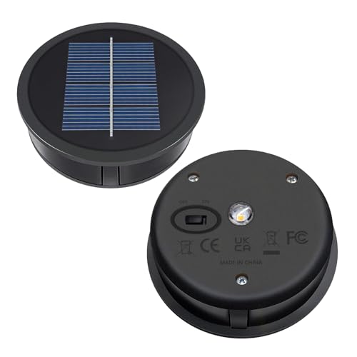 HOMEIMPRO AA 600mAh Solar Lights Replacement Top Parts, Solar Panel for Outdoor Garden Lanterns or DIY Solar Lantern Warm White LED (1Pack) - Image 1