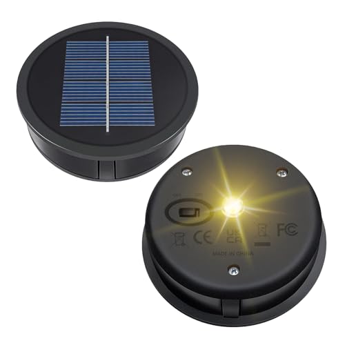 HOMEIMPRO AA 600mAh Solar Lights Replacement Top Parts, Solar Panel for Outdoor Garden Lanterns or DIY Solar Lantern Warm White LED (1Pack) - Image 3