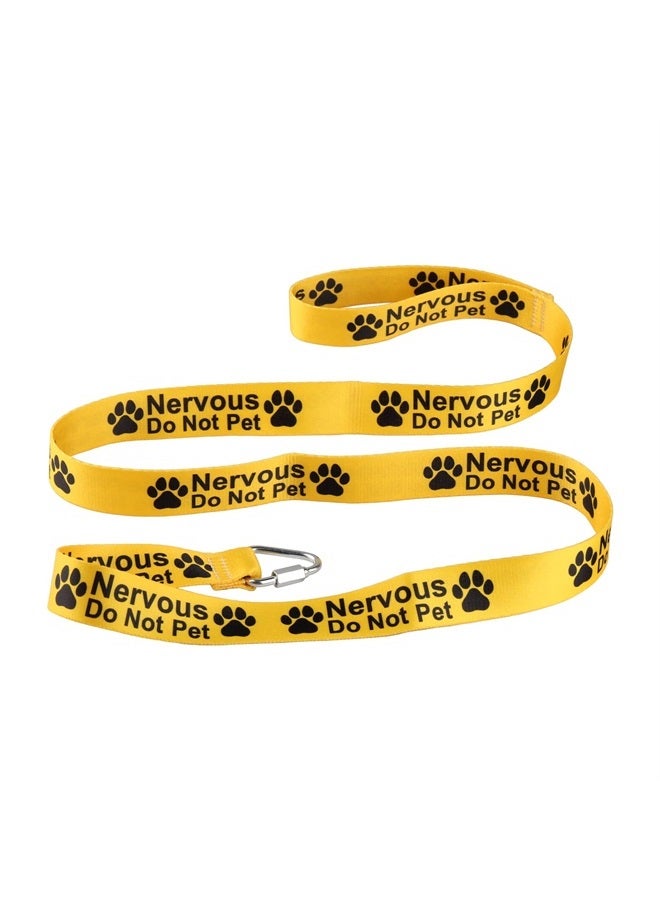 BLUPARK Funny Dog Leash Nervous Do Not Pet Dog Leash Walking Training Dog Leashes Dog Owner Pet Lover Gift (Nervous Do Not Pet-YE) - Image 1