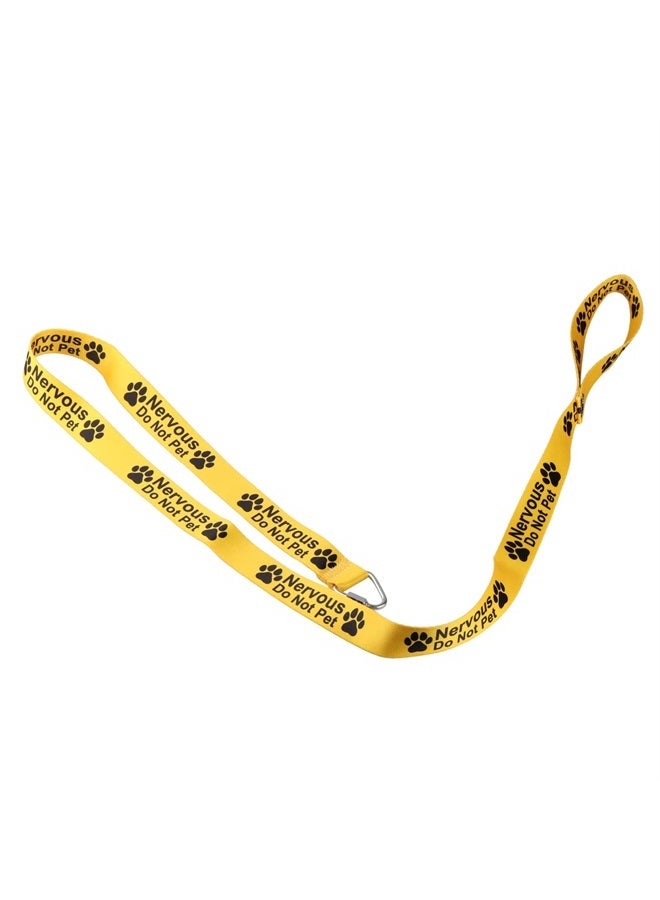 BLUPARK Funny Dog Leash Nervous Do Not Pet Dog Leash Walking Training Dog Leashes Dog Owner Pet Lover Gift (Nervous Do Not Pet-YE) - Image 2