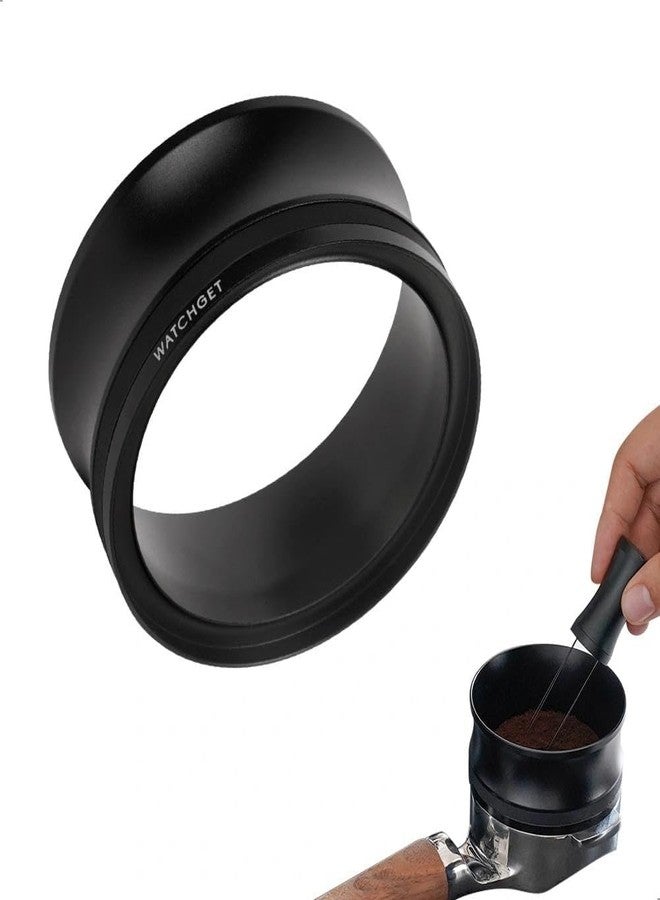 watchget 58mm Espresso Dosing Funnel Strong Magnetic Coffee Dosing Ring for 58mm Espresso Portafilters Aluminum Alloy Espresso Portafilter Funnel 33mm Tall Espresso Tools, Black - Image 1