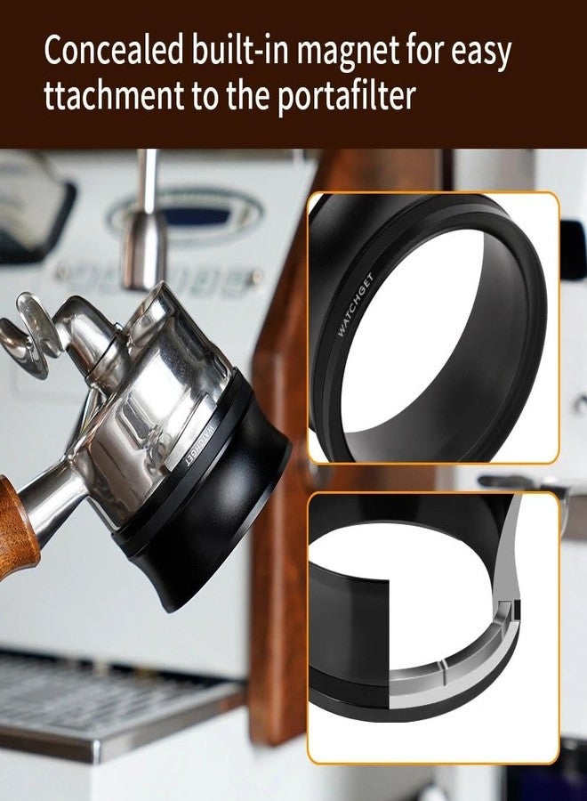 watchget 58mm Espresso Dosing Funnel Strong Magnetic Coffee Dosing Ring for 58mm Espresso Portafilters Aluminum Alloy Espresso Portafilter Funnel 33mm Tall Espresso Tools, Black - Image 4