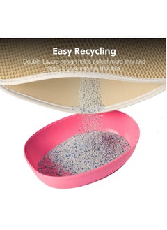MileMelo Double Layer Design Waterproof Washable  Cat Litter Mat,Litter Trapping Mat for Cat Sand Litter Box Honeycomb Pet Bed Beige 30*45cm  - Image 4